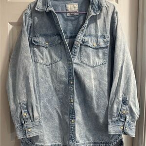 American Eagle Outfitters Light Blue Denim Shirt Jacket